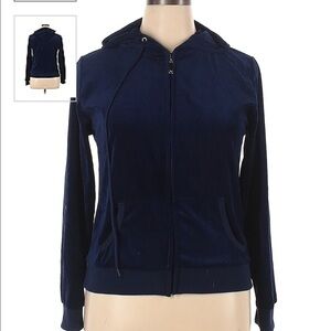 NWT White Mark NAVY BLUE HOODIE JACKET.size Medium